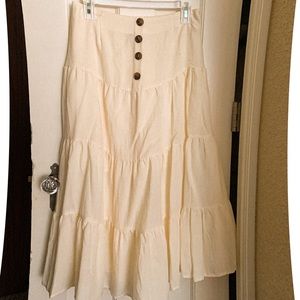 Off White Clad and Cloth Flow Skirt